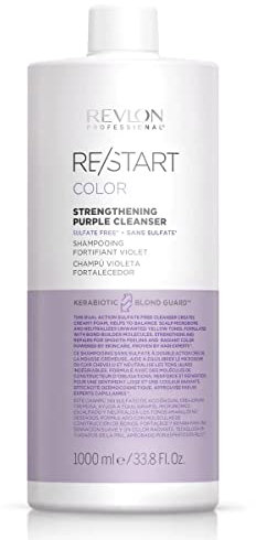 Revlon Professional Re/Start Color - Shampoing Violet Dejaunissant - Soin Cheveux Anti Refets Jaunes - Cheveux Blonds et Mèches Blondes - Shampooing Formule Professionnelle et Vegane - 1 L