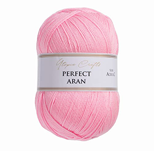 Utopia Crafts Aran Stickgarn, 400 g (babyrosa)