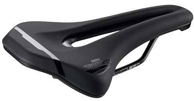 Selle San Marco GROUND Sport – MTB- och Offroad-Sadel med Kolstålsram och Anatomiskt Hål – Storlek L3, Svart