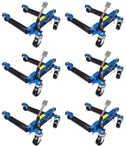 6X Rangier-Hubwagen | 680 kg pro Rangierrolle | hydraulische Rangierhilfe | Rangierroller | Rangierheber | Rangierwagenheber
