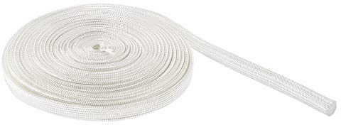 Rebower Fibra Vetro Manicotto Isolato Cavo Protezione Tubo [per Applicazioni Alta Temperatura] - 9.84Pi-5mm / Bianco