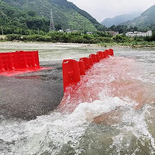 NOLLAM Hochwasserschutz Barriere Tur, Hochwasserschutz Dammbalkensystem, L-Typ-ABS-Hochwasserschutzbarrieren Wiederverwendbar Geeignet Für StraBe Bei Starkregen Flut,3pcs-90cm*100cm*83cm