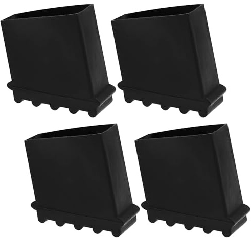Ladder Feet,RoadLoo 4 Pieces Non-Slip Ladder Feet Rubber Pads Set Ladder Foot Cover Ladder Leveller Rubber Ladder Feet Black Ladder Leg Covers for Extension Ladder Home Workers The Construction Site