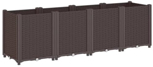 vidaXL Odlingslåda brun 160x40x53 cm PP