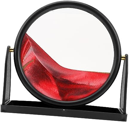 BESTonZON Treibsand Malerei Ornamente Tischdekoration Zu Hause Büro-schreibtischdekorationen Wohnakzente Dekor Treibsandmalerei Schreibtisch-dekor Wird Sich Bewegen 3d Plastik Rot Anzeige