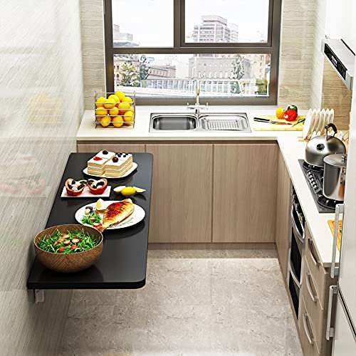 GXJBGYUSFT Klappbarer Wandschreibtisch, an der Wand montierter schwebender Esstisch mit Klappblatt, Kleiner Holzschreibtisch für die Küche im Büro, Zuhause, B-100 * 40 cm, modisch