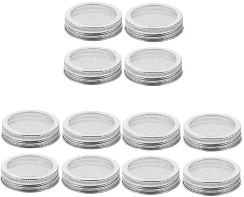 COLLBATH 3 Sets Weithals-glasdeckel Feinmaschiges Sieb Sprießen Glasdeckel 4 Stück * 3