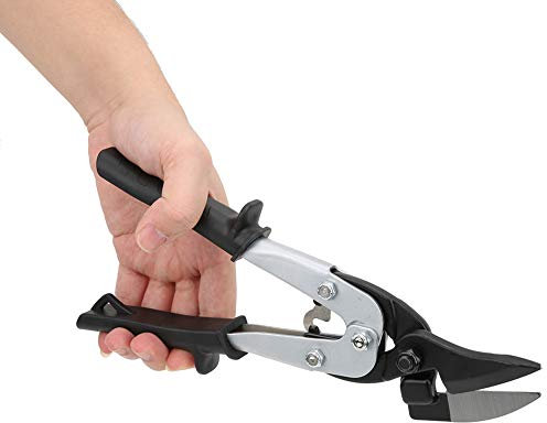 Forbici per Lamiera di Ferro Resistente, Taglierina Industriale in Acciaio 10 Pollici con Serrature di Sicurezza, Manico Lungo e Foro per Appendere il Ferro, Utensile Manuale