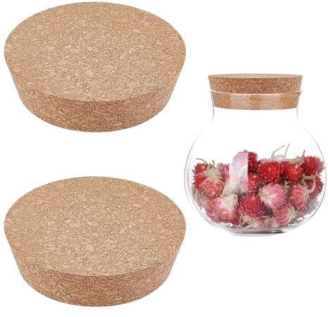 AHANDMAKER 2Pcs Large Tapered Cork Plugs for Jars, Bottle Stoppers, Mason Jars, Glass Bottles and DIY Crafts, 4.76x1.18, bottom diameter 3.54
