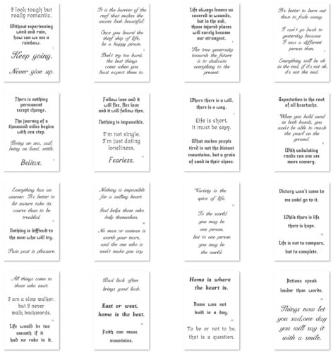 16 Sheets Temporary Tattoos fake tattoo for Adult Men Women With Inspiring Humorous Text Words Sentence