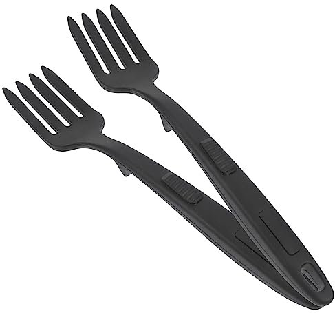 Silicona Tenedor Piezas de 2 Negro Cocina para Pasta