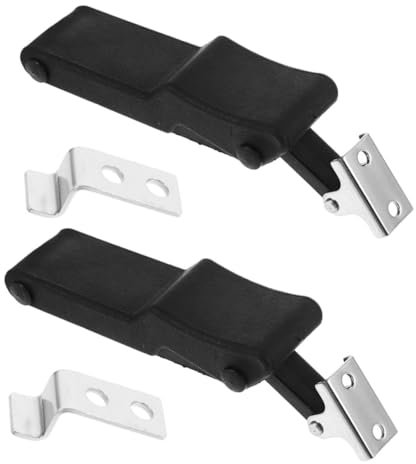 BUGUUYO 2pcs Flexible Rubber Hood Latches Stainless Steel Keeper for Engine Hood Toolbox Shock Absorption Heavy Duty Damping Toggle Latch