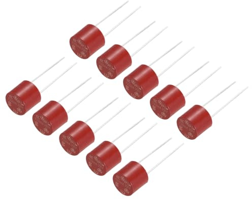 QUARKZMAN 15Pcs Fusible Micro Cilíndrico DIP Montado T-250mA 250mA Rojo | Mini Redondo De Acción Lenta, 250V, Para Reparación De Partes Electrónicas PCB LCD