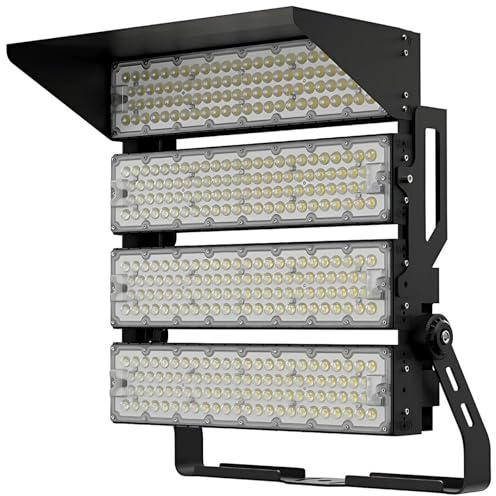 LADECNERHT LED-Flutlicht Für Den Außenbereich (6500 K), 250–1250 W, 100–277 V, 150 LM/W, überspannungsschutz, Schutzart IP66, Parkplatzbeleuchtung Mit Verstellbarem Abstrahlwinkel Black-1000W