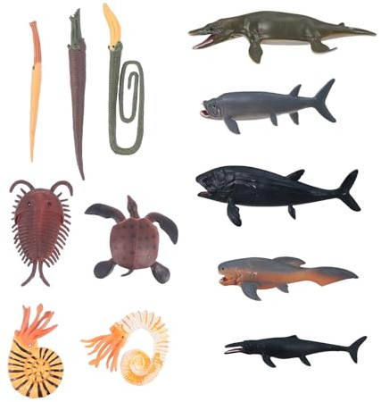 MUSISALY Modelo de Animales Marinos Prehistóricos 12 Piezas Vinilo Plástico