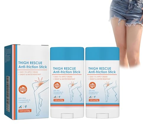 Lot de 2 bâtons anti-frottement, glacier imperméable, baume anti-frottement, crème pour cyclistes, bâton de friction pour talon, avant-bras, cuisses, jambes, sous la poitrine