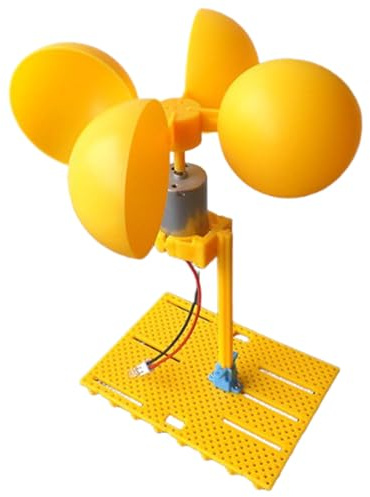 Qumiuu Kit de Aerogenerador | Juguetes científicos portátiles,Kit de construcción de un aerogenerador doméstico de Juguete | para Aula, Balcón, Patio, Camping y Juego Educativo al Aire Libre