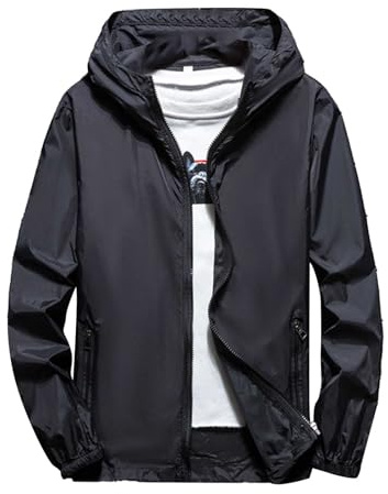 Générique Coupe Vent Femme Imperméable avec Capuche Veste de Pluie Légère et Respirante à Séchage Couleur Unie Léger Rapide Manteau Sport Outdoor pour Voyage Randonnée et Montagne