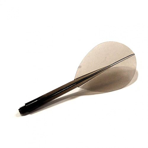 Darts Corner Condor Integrierter Flight & Stem – Zero Stress – Tropfen – mittelgroß, transparent, Schwarz – 1 Set (3)