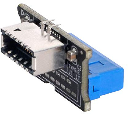 cablecc UC-158 Vertical USB 3.1 Front Panel Socket Key-A Type-E to USB 3.0 20Pin Header Male Extension Adapter for Motherboard