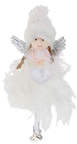VOSAREA Ange de Noël en Peluche - Décoration de Noël - Ange - Poupées - Décoration de - Décoration d'intérieur - Blanc