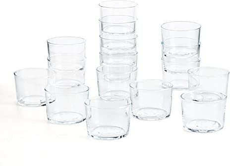 Luminarc chiquito, vasos cristal chiquito 23 cl, 16 Unidad (Paquete de 1)