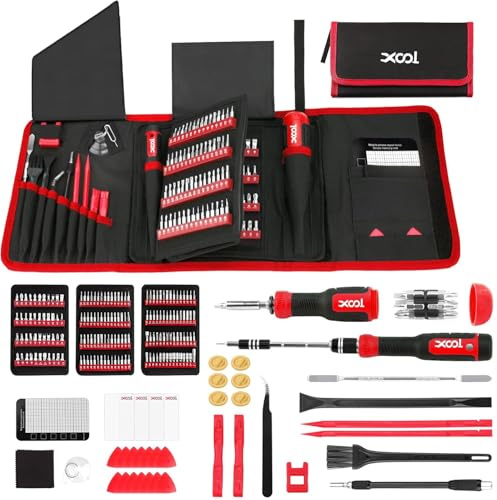 XOOL 200 in 1 Precision Screwdriver Set, Electronics Repair Tool Magnetic Driver Kit with 164 Bits for Phone, MacBook, Computer, Laptop, PC, Tablet, PS4, Xbox, Nintendo, Game Console