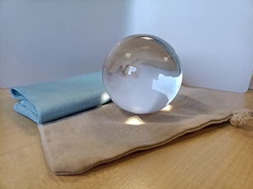 DiscountMagic 80 mm kristallklar kontakt jongleringsboll med bärväska