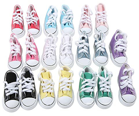 10 Paar Puppenschuhe, 3 Zoll, Puppen-Leinwandschuhe für 60 Cm Große Puppen, 1/3 BJD-Puppenschuhe, Zubehör