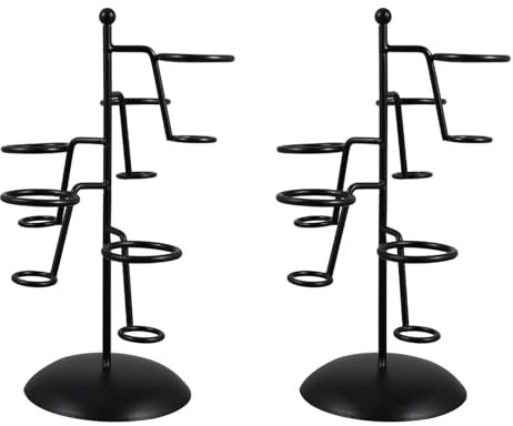 DOITOOL 2 Pcs Ice Cream Stand, Mini Grill French Fry Basket Tray, Ice Cream Cone Holder, Pizza Cone Holder Stand, , Creative , for Display Salty