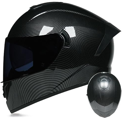 Casco De Motocicleta De Cara Completa, Visera Doble para Hombres/Mujeres, Dot/ECE, Motocicleta, Ciclomotor, Bicicleta De Calle, Casco De Motocicleta De Carreras