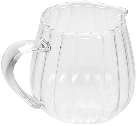 PRETYZOOM Pichet À Lait En Verre 100 Ml Transparent Avec Bec Verseur Élégant Pour Café Sauce Et Crème Pot À Lait Pratique Pour Cuisine Et Restaurant
