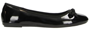 Ballerine da Donna Fitters Liv in Vernice Nera, Scarpe più Grandi da Donna - Scarpe Grandi da Donna, Liv 45 EU Vernice Nera