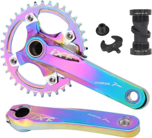FFYZSMBF 104BCD Klapprad Kurbelgarnituren 170mm Vierkant-Kurbelarme 32T 34T 36T 38T Kettenblatt für Rennräder City Klappfahrrad