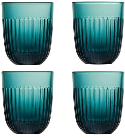 La Rochère-Coffret de 4 verres à eau bleu nuit-OUESSANT-Origine France Garantie
