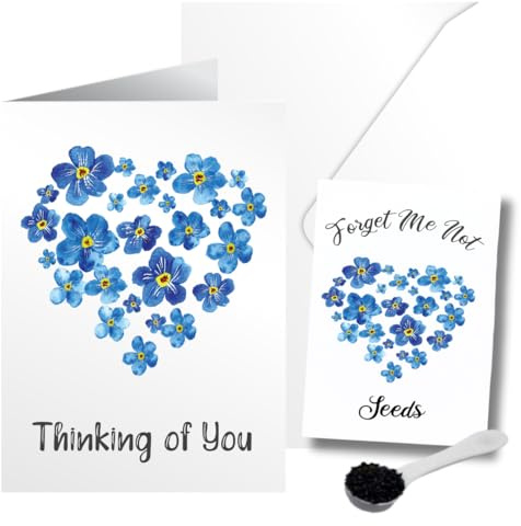 Sympathy Card Gift of Forget Me Not Seeds Matching Seed Packet Memory Card - Thinking of You