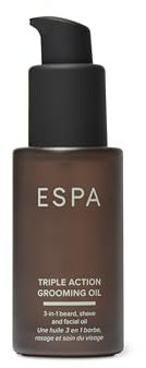 ESPA | Triple Action Grooming Oil | 30ml | 3-in-1 Shave, Beard & Facial Oil | Nourishes Skin & Facial Hair | Helps Give Close Shave | Suitable for All Skin Types | Eco Packaging