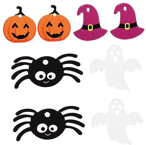 Warmhm Hängeetiketten 200 Stück Mini-kraftetiketten Einzigartige Halloween-papieretiketten Für Jungen- Und Mädchen-Dekorationen