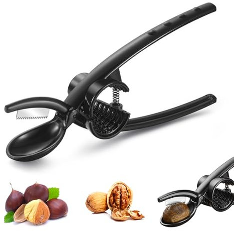 xtemtoamz Schiaccianoci Pinza per Castagne, Schiaccianoci Acciaio Inox 2-in-1, Multifunzione Schiaccia Noci e Mandorle, Clip per Castagne Apricastagne per Castagne Noci Mandorle