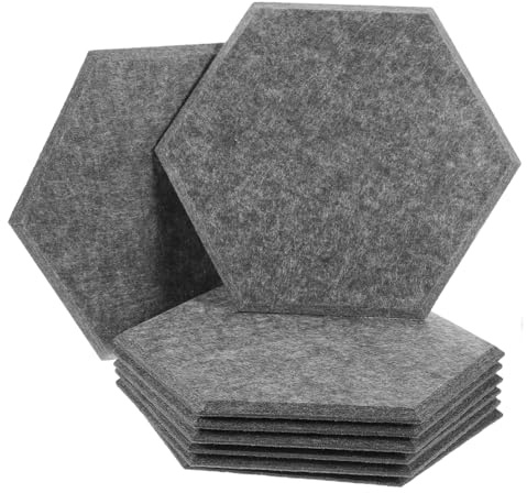ibasenice 8pcs Felt Sound Absorbing Panels Acoustic Wall Decor Noise Reducing for Home Office