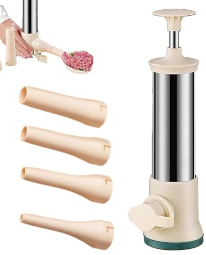 Kitchen Sausage Stuffer, 4-Tube Sausage Maker, Manual Meat Stuffing Tool, Home Sausage Equipment, Sausage Stuffing Machine, Sausage Making Supplies for Home Kitchen