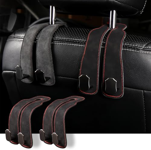 Taschenhalter Auto Haken 2 Stück Autositz Doppelhaken Rückenhaken Universal Rücksitz Kopfstütze Auto Haken Halter für Einkaufstaschen, Handtaschen, Auto Zubehör Innenraum Inhaber Haken Schwarz