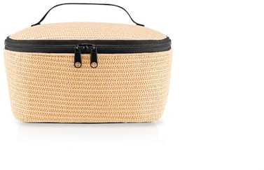 reisenthel coolerbag S Pocket Raffia Black – Kühltasche mit Obermaterial aus recycelten PET-Flaschen – Ideal für das Mittagessen unterwegs