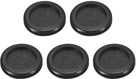 QUARKZMAN 5pz Occhielli in Gomma 38mm Foro di Perforazione, Guarnizione Anello per Tappi Fori a Doppia Faccia ID 30mm Passacavi Scrivania per Protezione dei Cavi Firewall, Nero