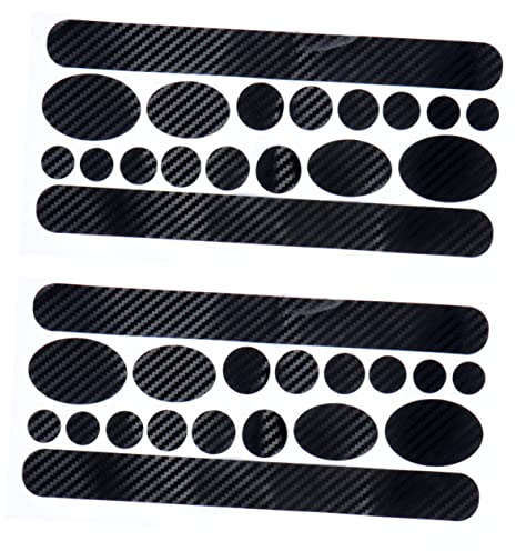 Milisten Bike Frame Protector Stickers 2 Sheets Semi-Hard PVC Black
