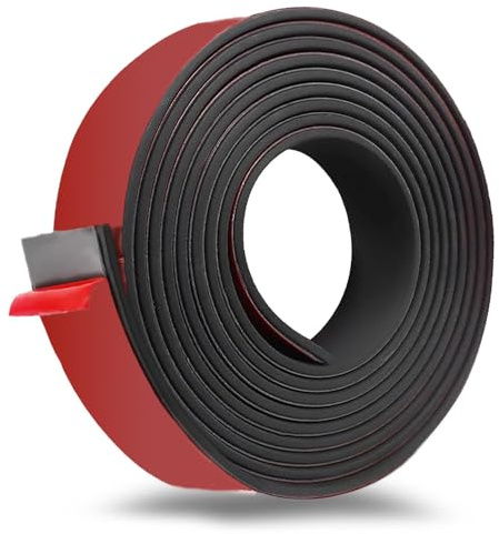 UQTUKO Bande de Caoutchouc Adhésive, 3,2mx25mmx3mm Tapis en caoutchouc néoprène Joint en caoutchouc Solide pour revêtement de sol Protection, bricolage, Anti-Vibration Antidérapant