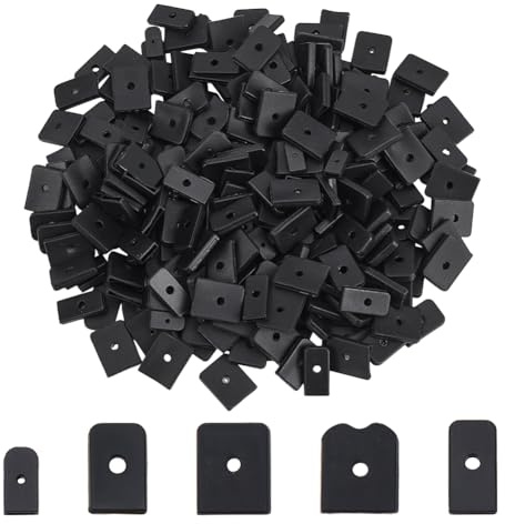 NBEADS 250 pz. Terminali di Disossamento in Poliestere, Tappi Terminali in Silicone Nero Punte di Stecca in Plastica per Cucire Rigilene Corsetto Cucito Abito da Sposa, 5/7/9/11/12mm 5 Misure