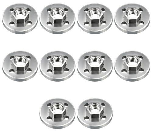 10 Stück Hochleistungs Trägerplatten aus legiertem Stahl für 100-mm Winkelschleifer, Mutter, rostfreie, rostfreie Flansche