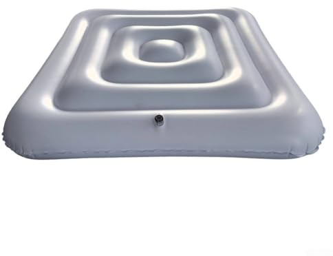 Hosrivae Cubierta inflable de spa para jacuzzis cuadrados, 135 cm de diámetro, PVC de 0,2 m de grosor, con aislamiento térmico de bajo consumo, resistente a la intemperie (blanco B)