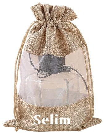 Ahmany Bolsa de almacenamiento portátil de lino con cordón, multiusos, para viajes, tradicional china, bolsas de joyería de tela, organizadores